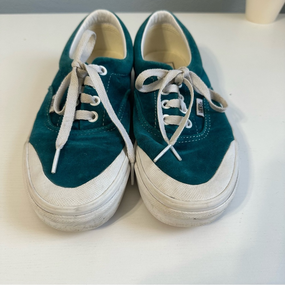VANS Canvas Skate Teal Turquoise Suede Sneaker Sz 5.5 Men 7 Women